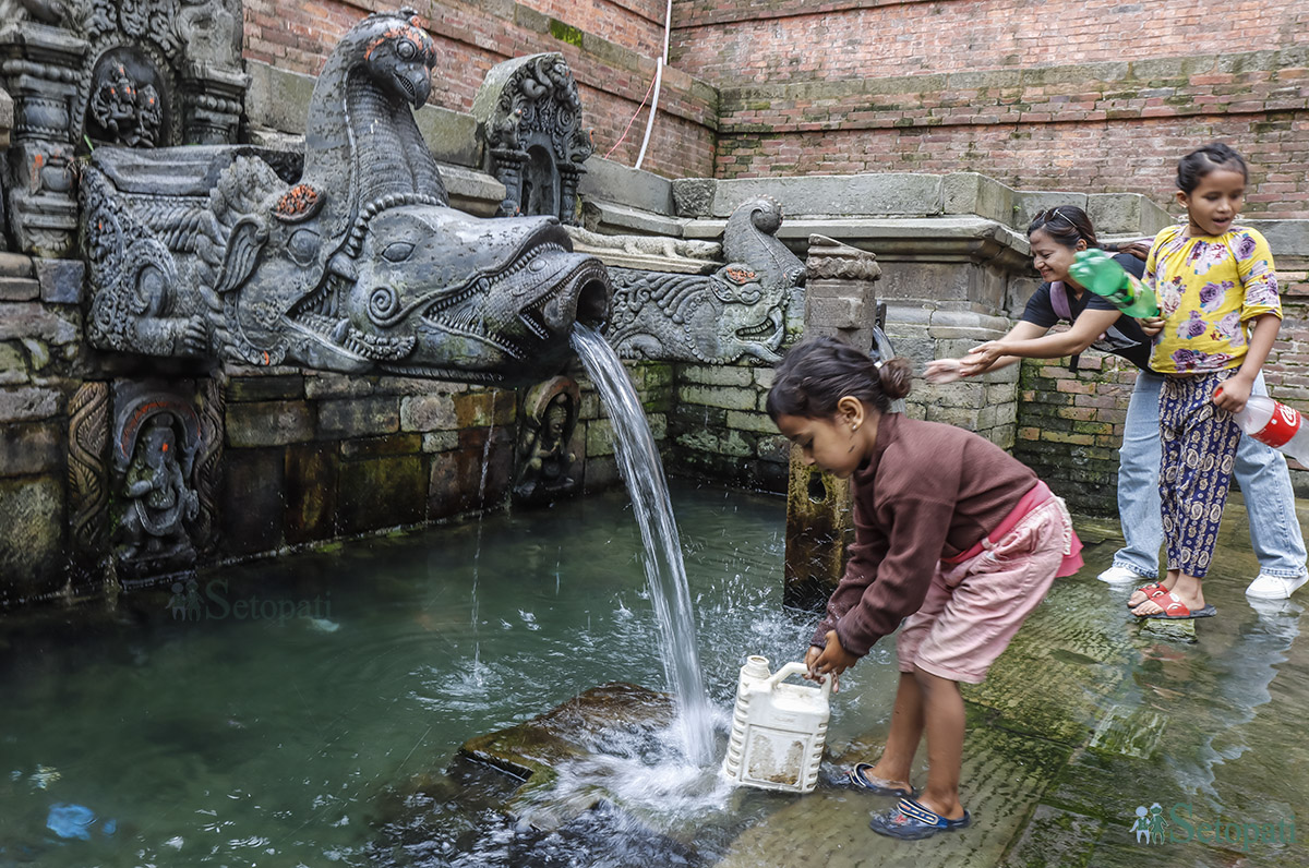 पाटनको मंगलबजारस्थित मंग हिति। तस्बिर: नवीनबाबु गुरूङ/सेतोपाटी